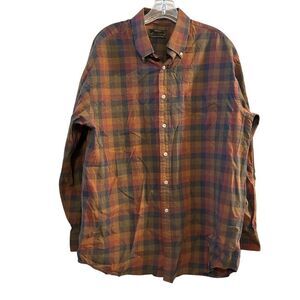 Orvis Men's Plaid Long Sleeve Button Down‎ Shirt Size L Multicolor